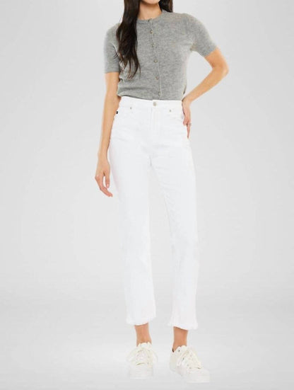 High Rise Slim Straight Jeans