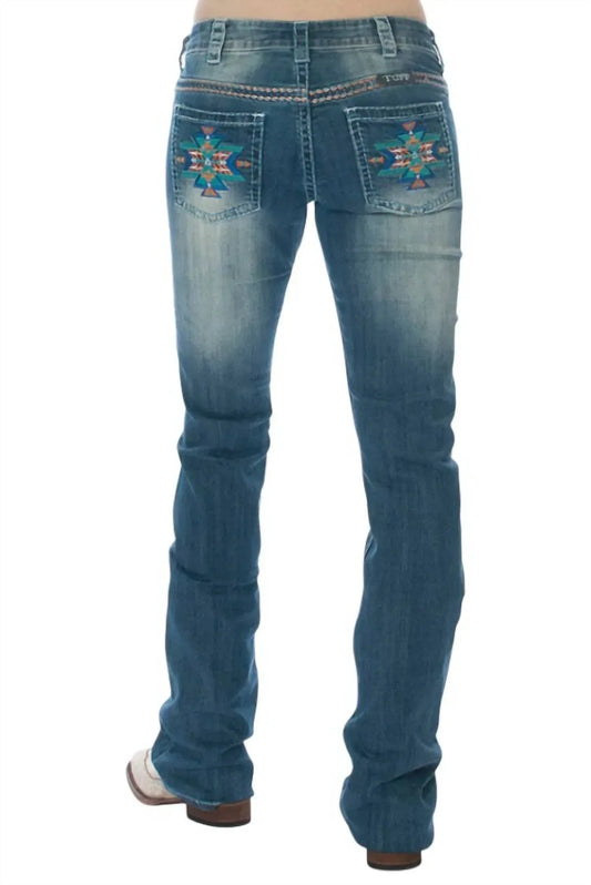 Cowgirl Tuff - Women's Bold Aztec Jeans - Rack Hunt