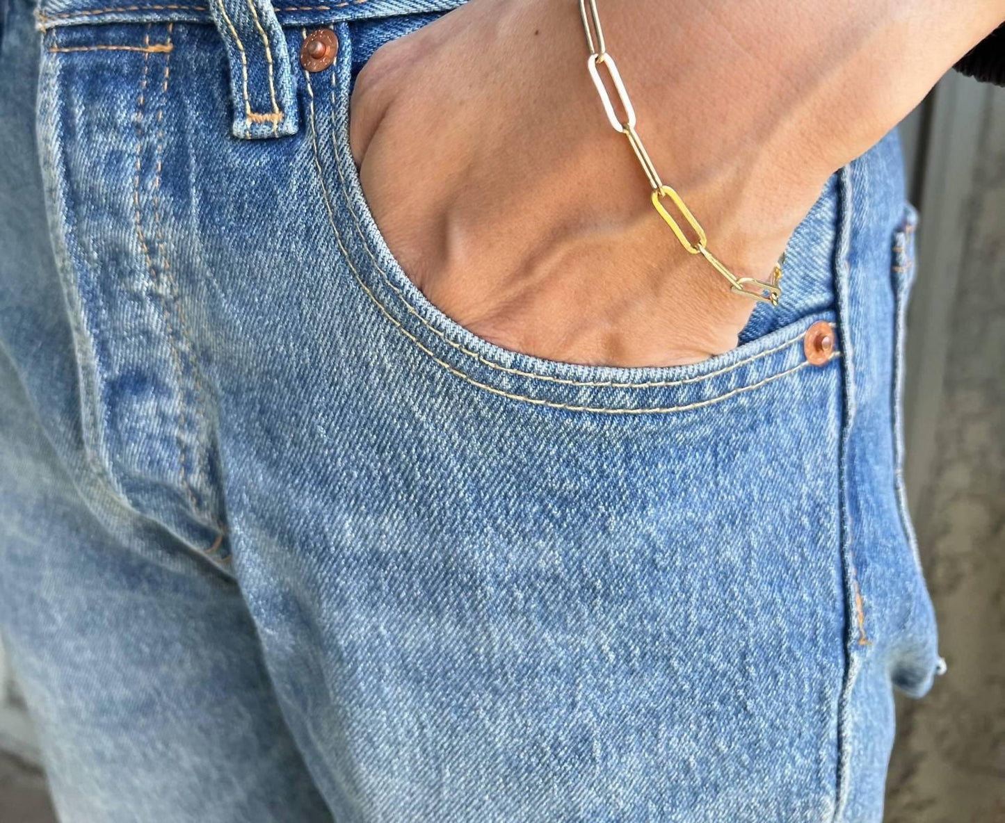 GoldFi - Women's Paperclip Bracelet - Rack Hunt