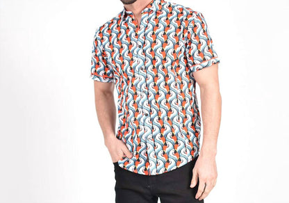 Colorful Parrot PopArt Short Sleeve Shirt