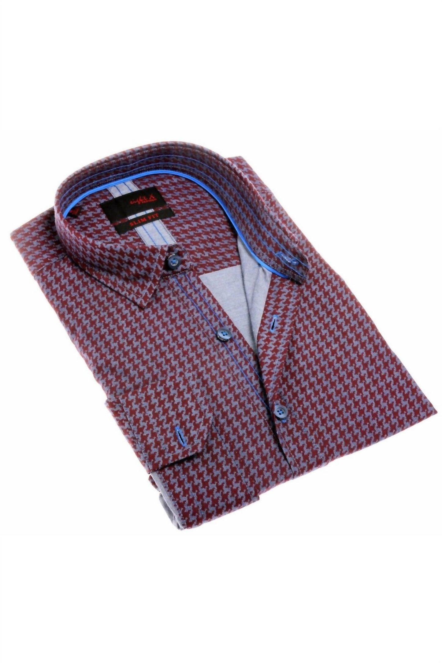 Patterned Denim Button Down Shirt
