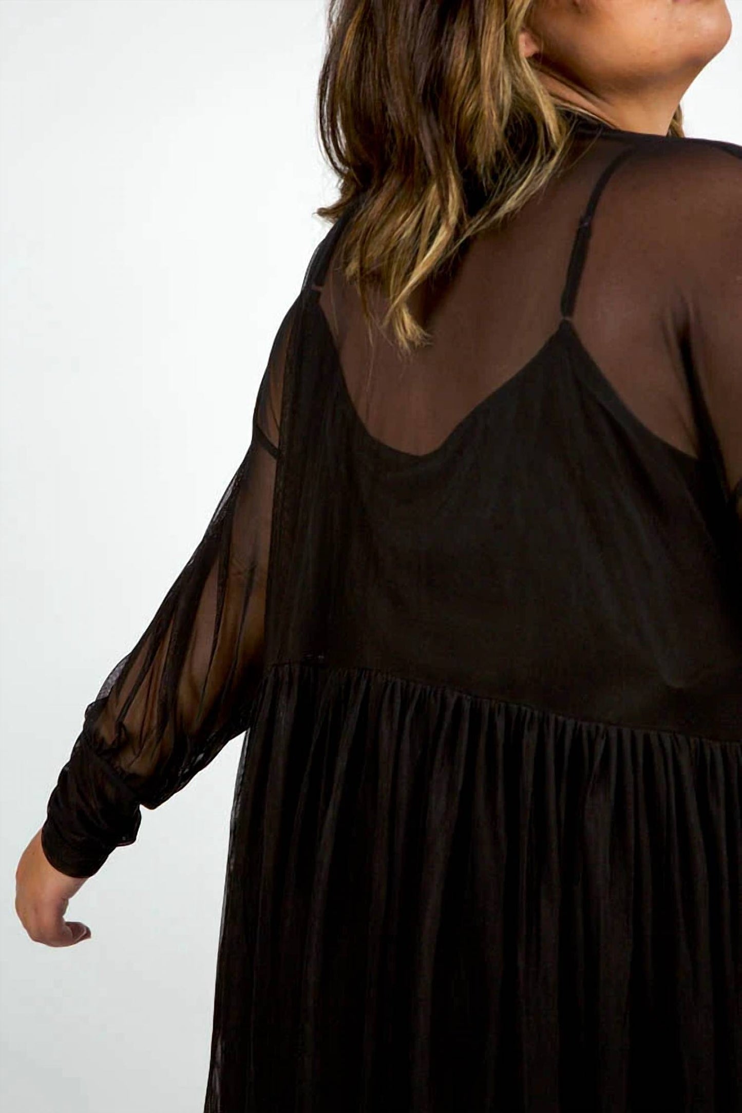 Mesh Tulle Dress - Plus
