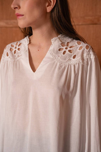 Openwork Lace Blouse