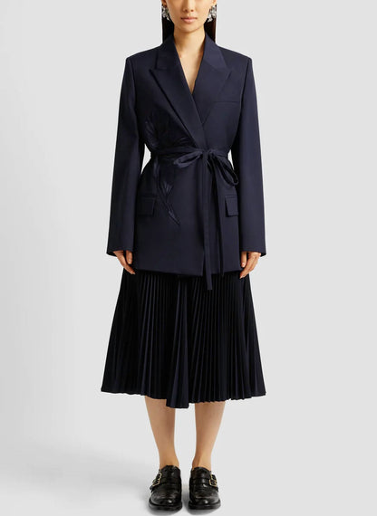 Pleated Midi Skirt