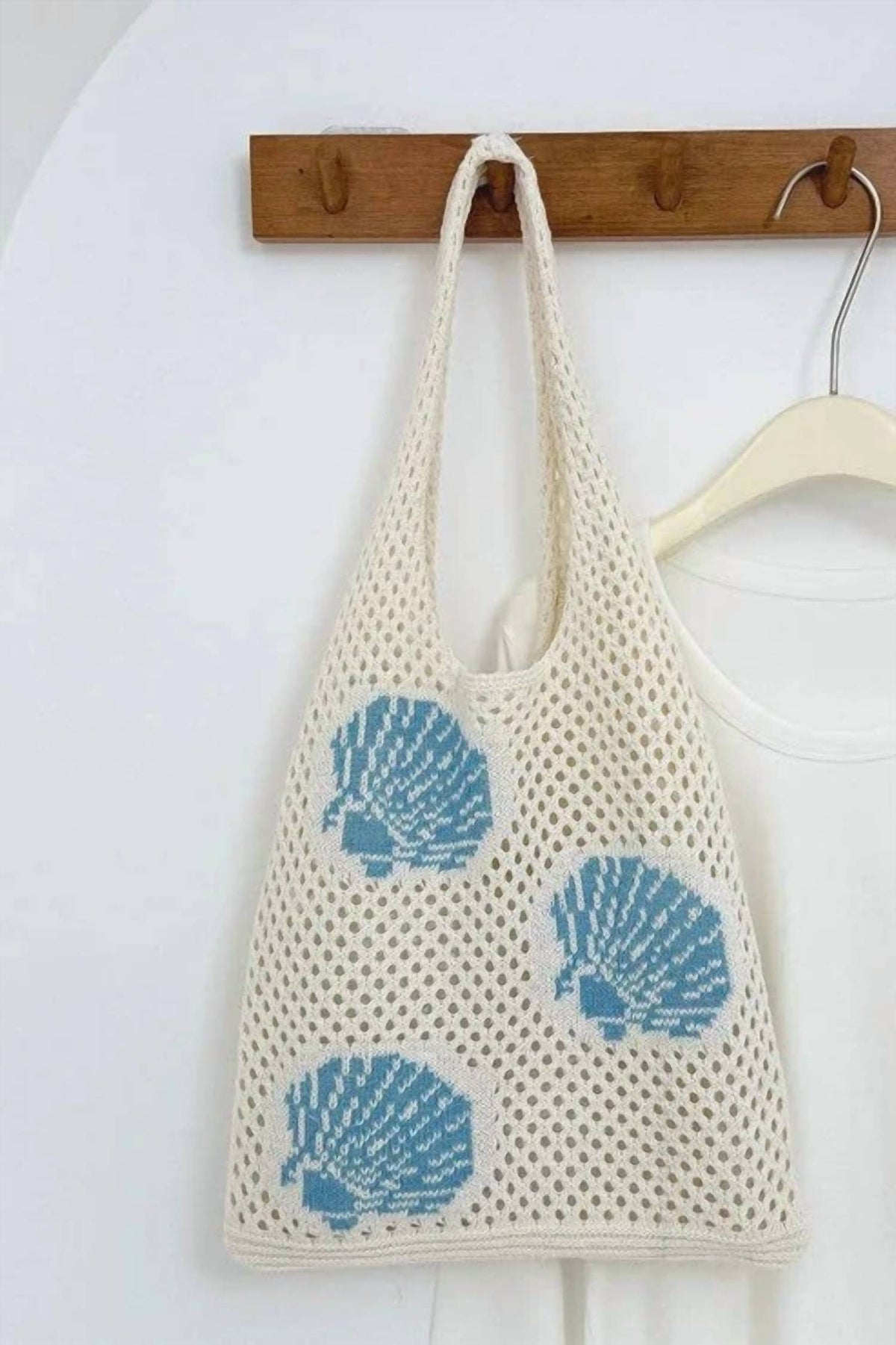 Women's Ocean Theme Crochet Tote Beach Bag