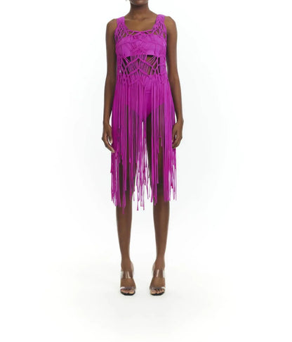 NHall Resortwear - Women's Olivia Cover Up Macrame - Rack Hunt