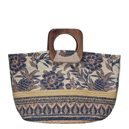 Women's Printed Jute Tote Bag