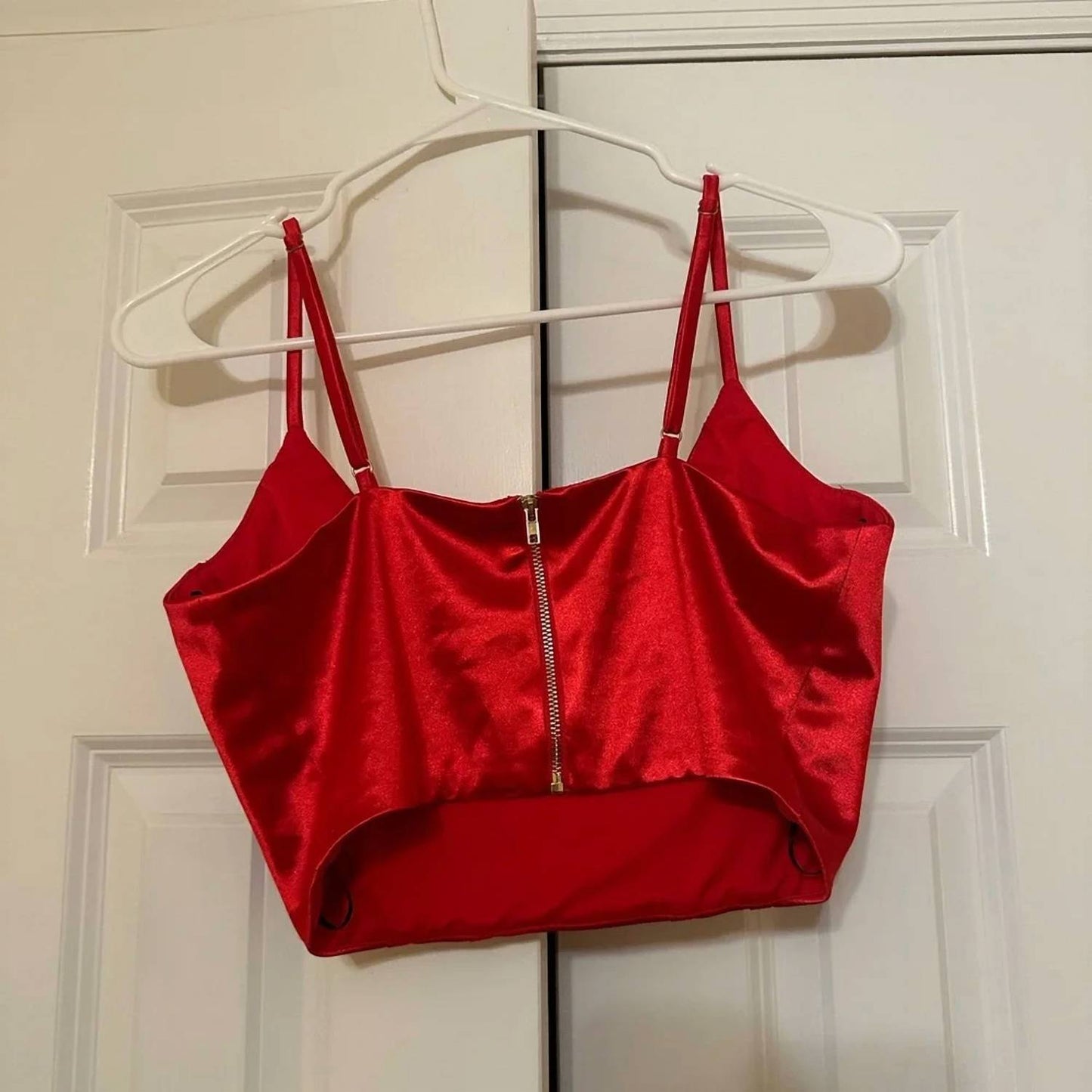 Just Me Satin Corset Crop Top