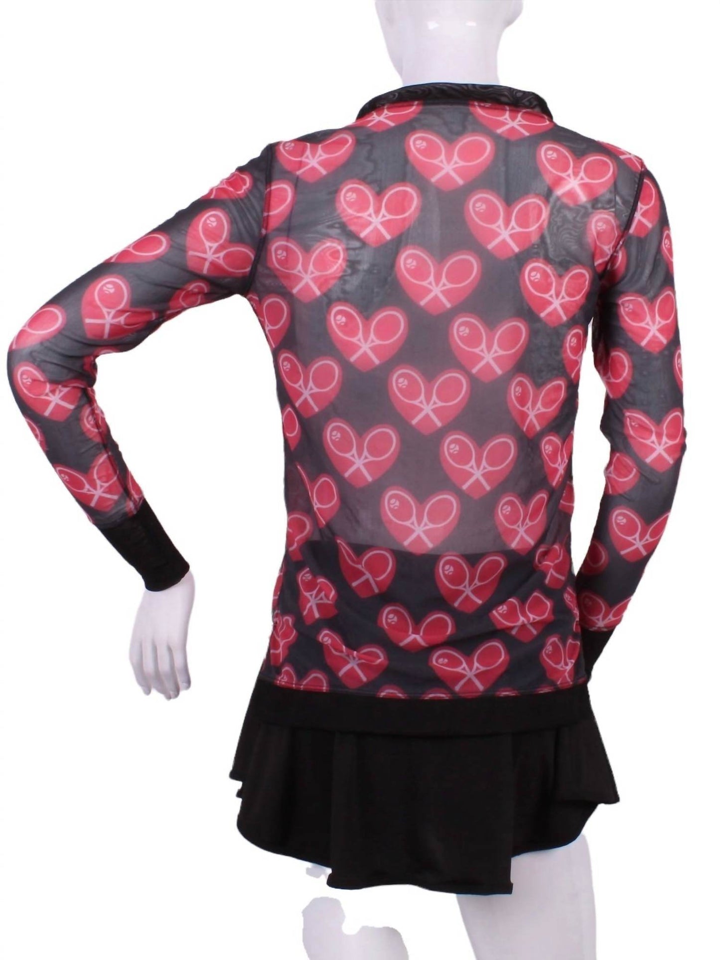 Love Love Tennis - Women's Limited Mid Heart Mesh Very Vee Top - Rack Hunt
