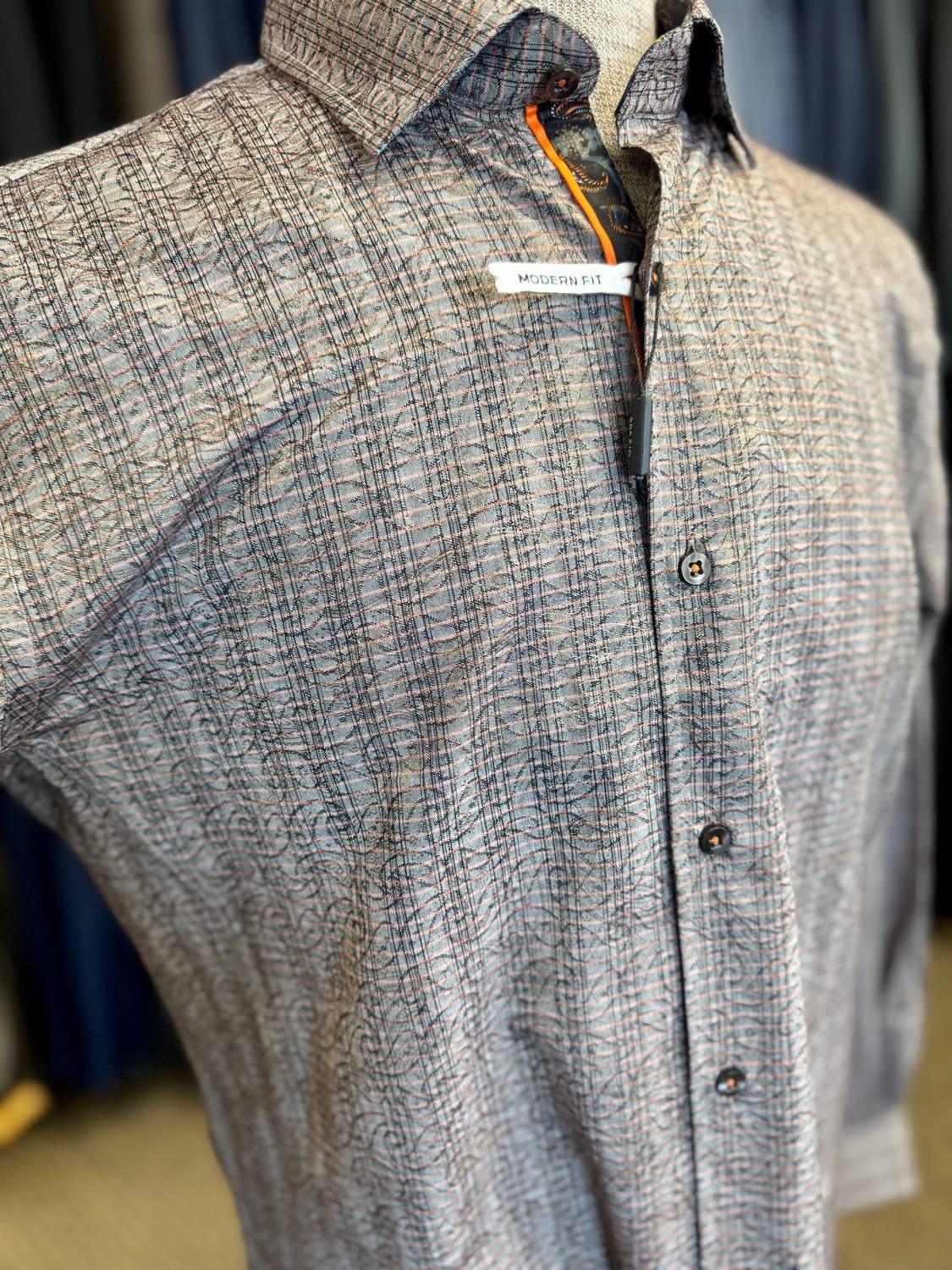 Spazio - Men's Paisley Check Sport Shirt - Rack Hunt