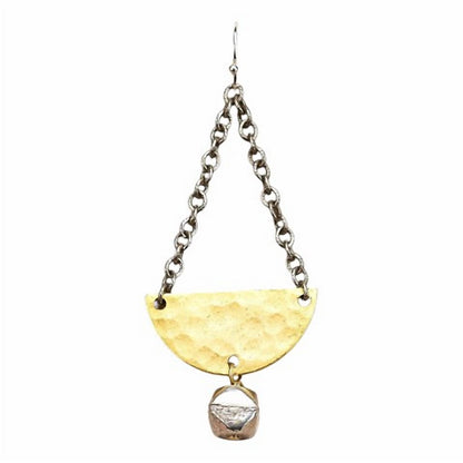 Women's Hammered Half Moon Earrings
