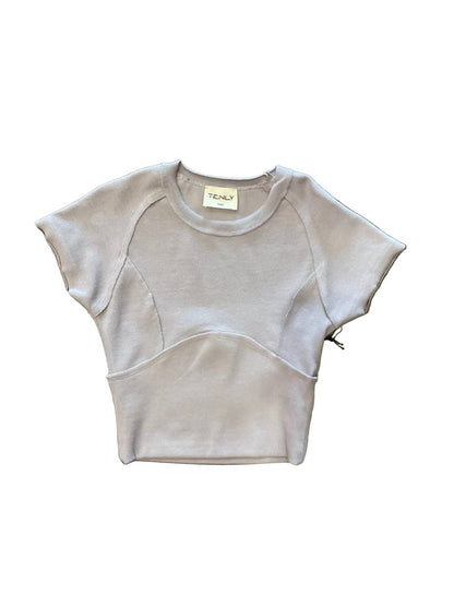 Girl's Rayon Rib Cap Sleeve Tee