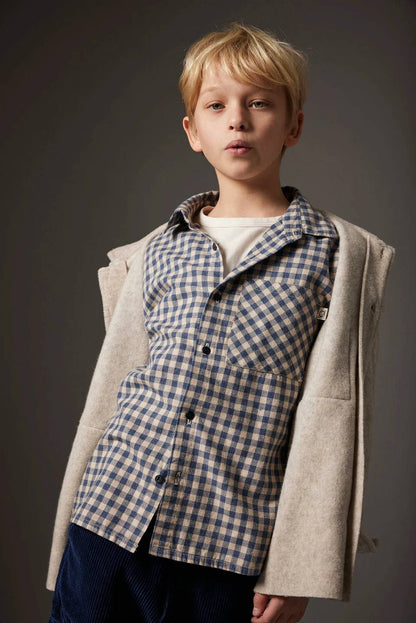 Boys Gingham Flannel Shirt