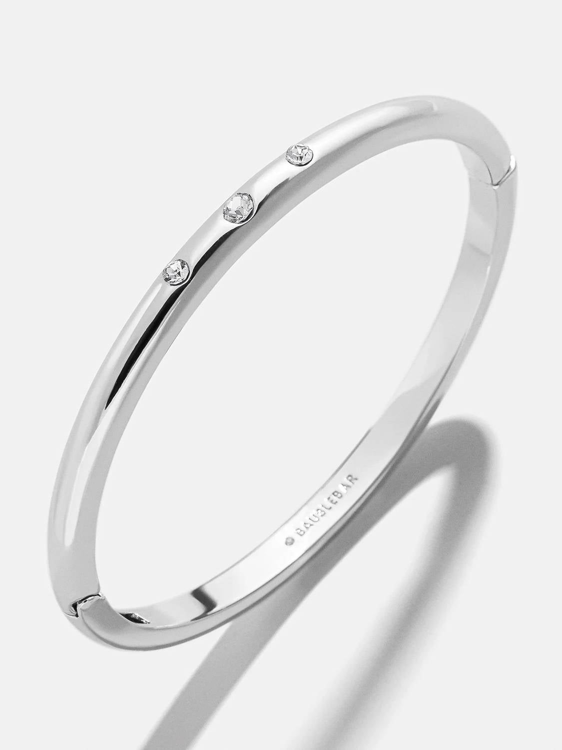 Women's Nadia Three Stone Classic Hinge Bangle