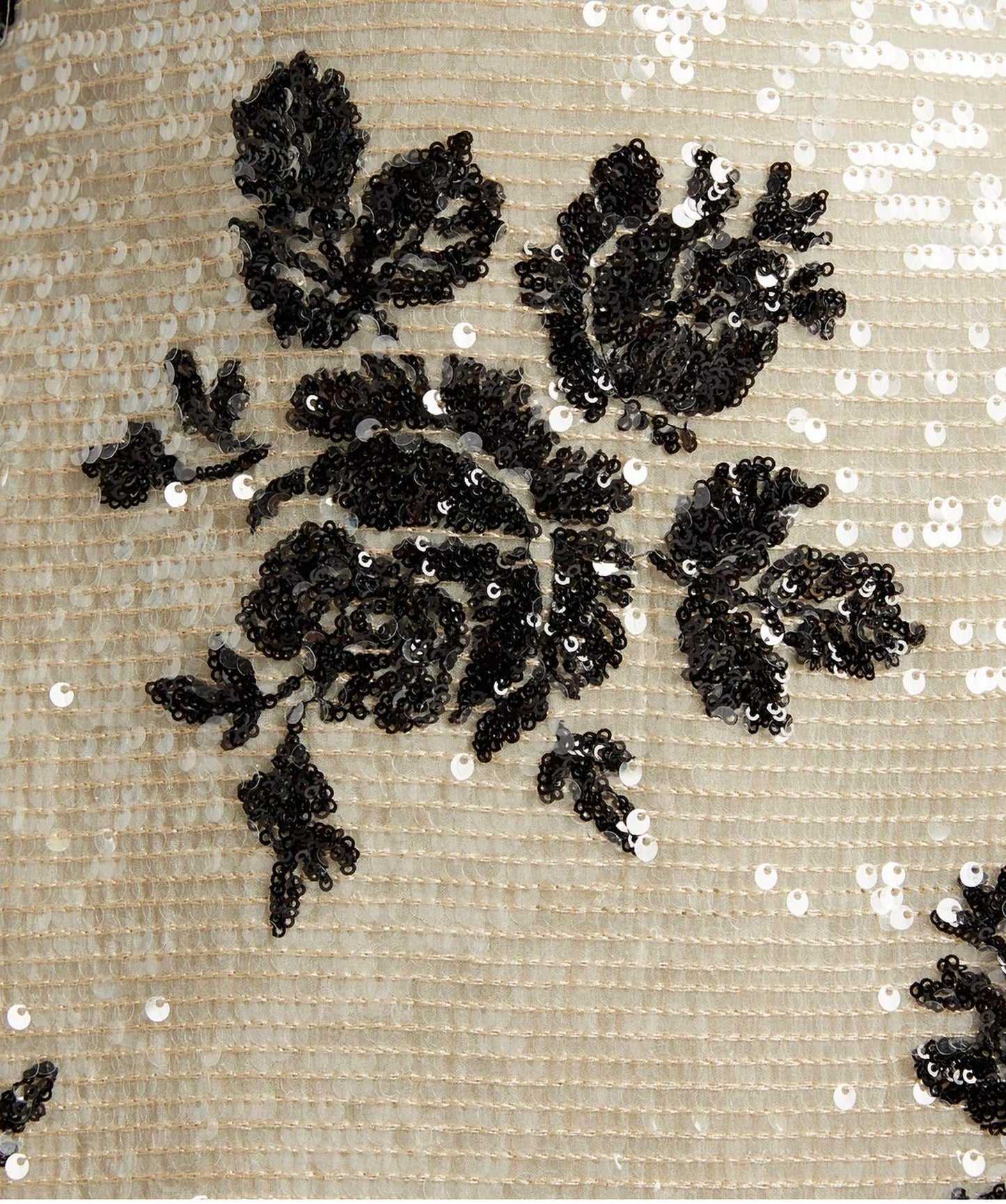 Short Sleeve Floral Sequined Pencil Dress