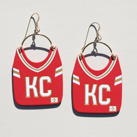 Kansas City Football Jersey Earring