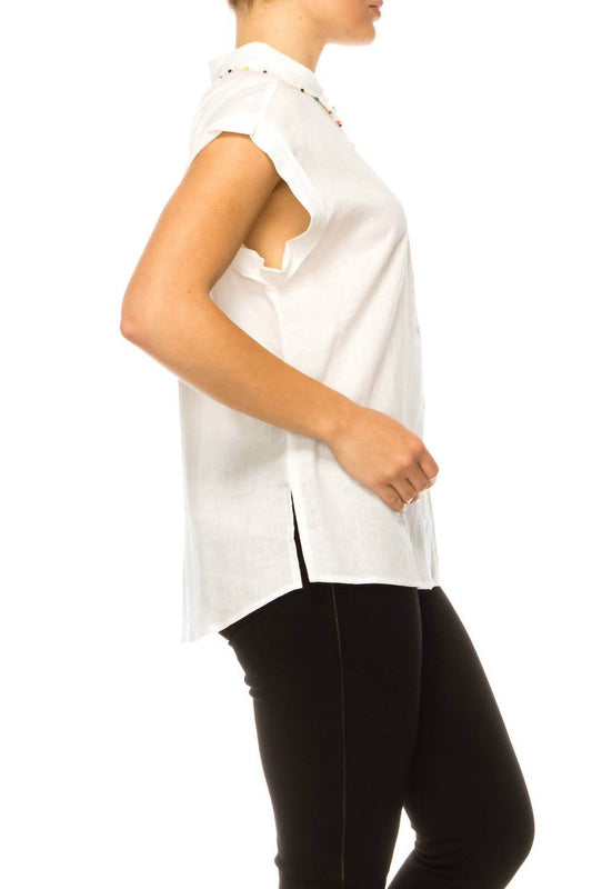 Hester & Orchard - Beaded Collar Dolman Style Top - Rack Hunt -