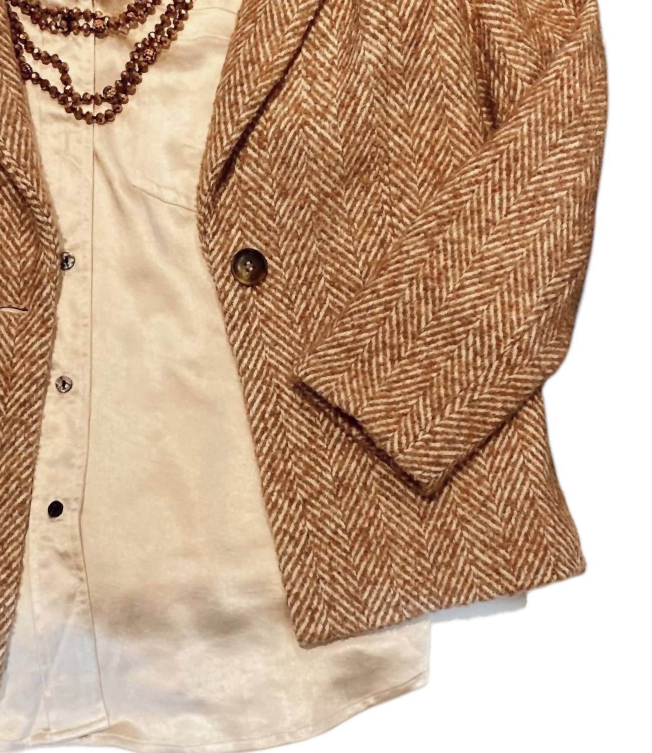 Amelia's - Women's Single Button Herringbone Blazer - Rack Hunt -