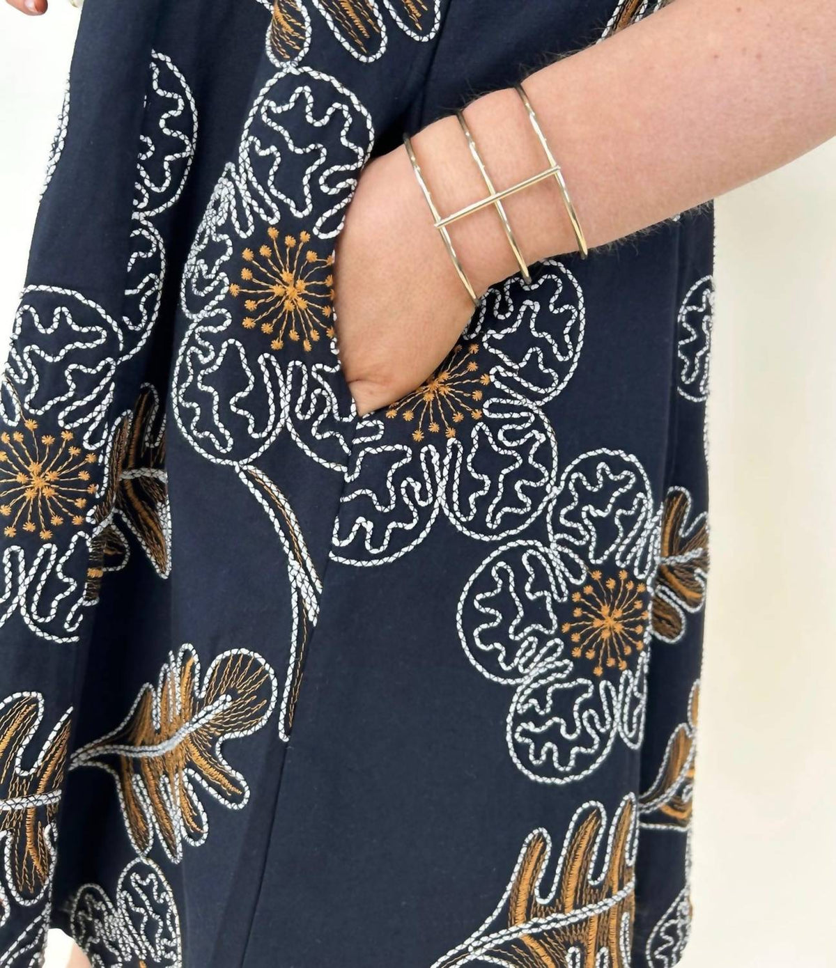 Ellis Embroidered A-Line Dress