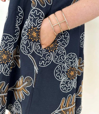 Ellis Embroidered A-Line Dress
