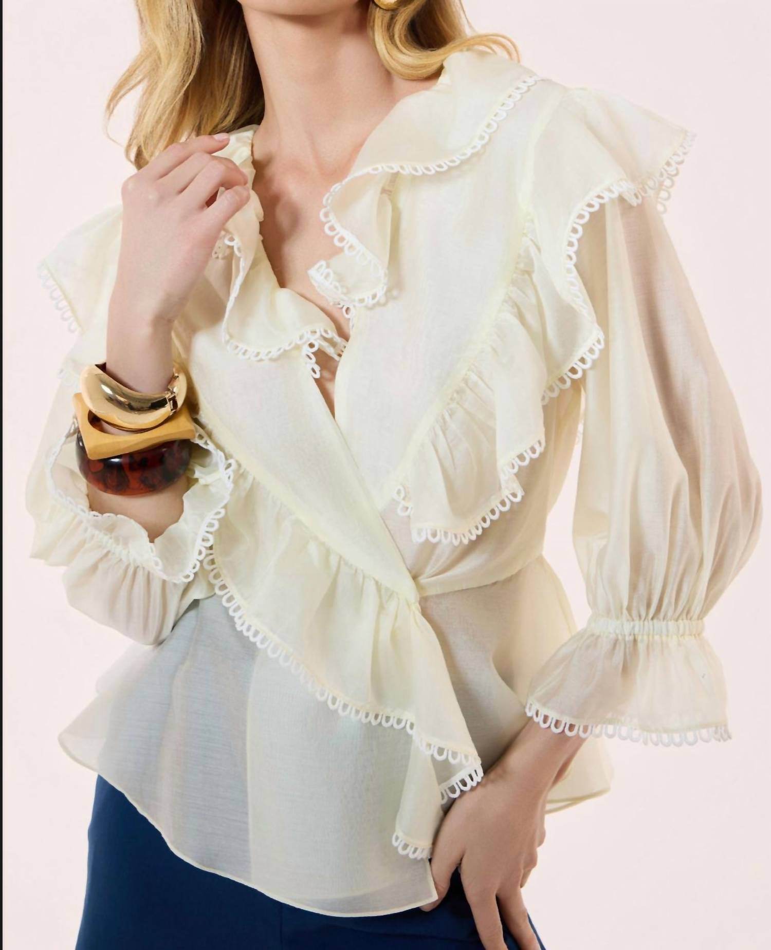 Strass - Ruffled Lace Shirt - Rack Hunt -