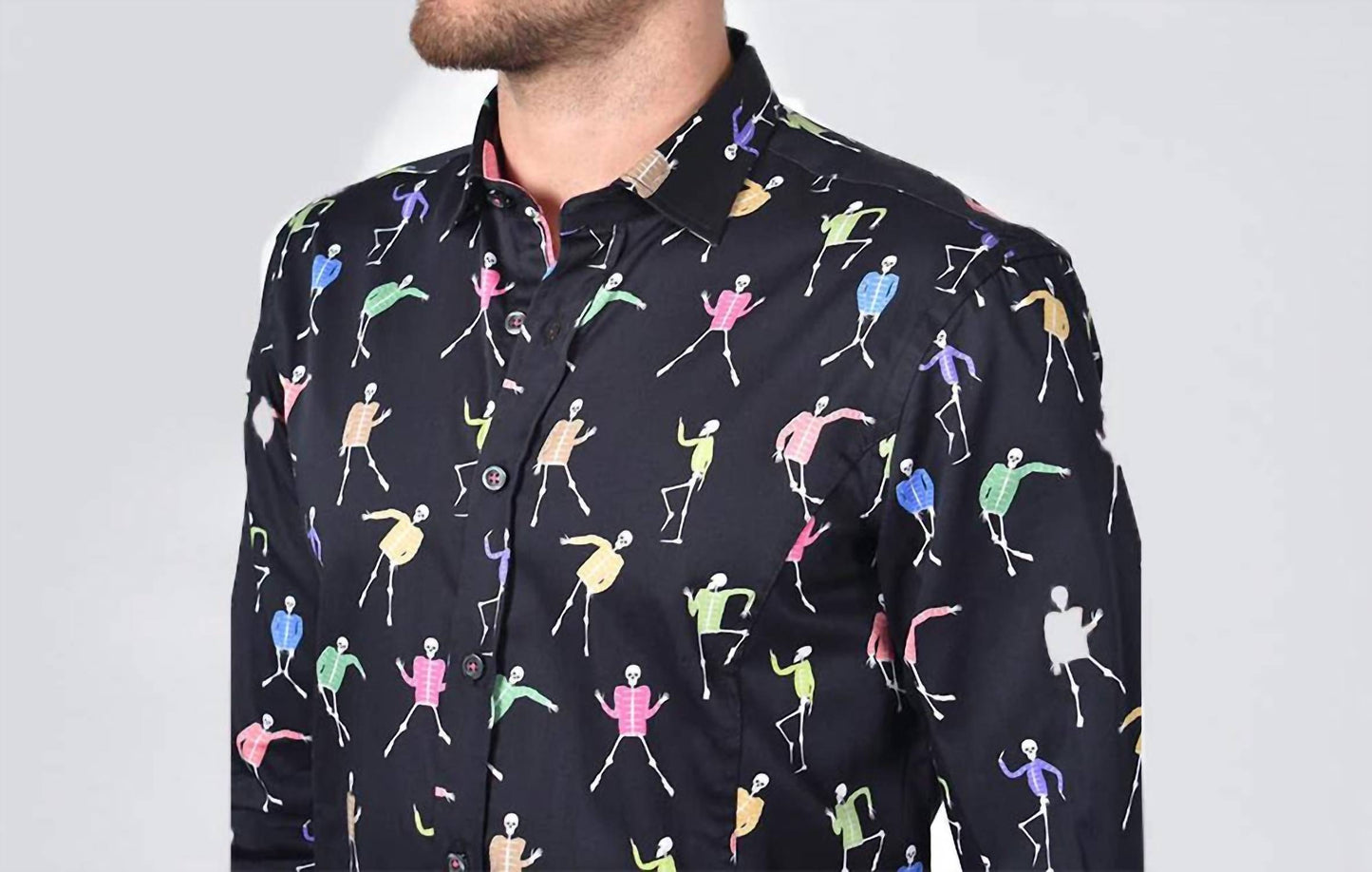 Dancing Skeletons Button Down Shirt
