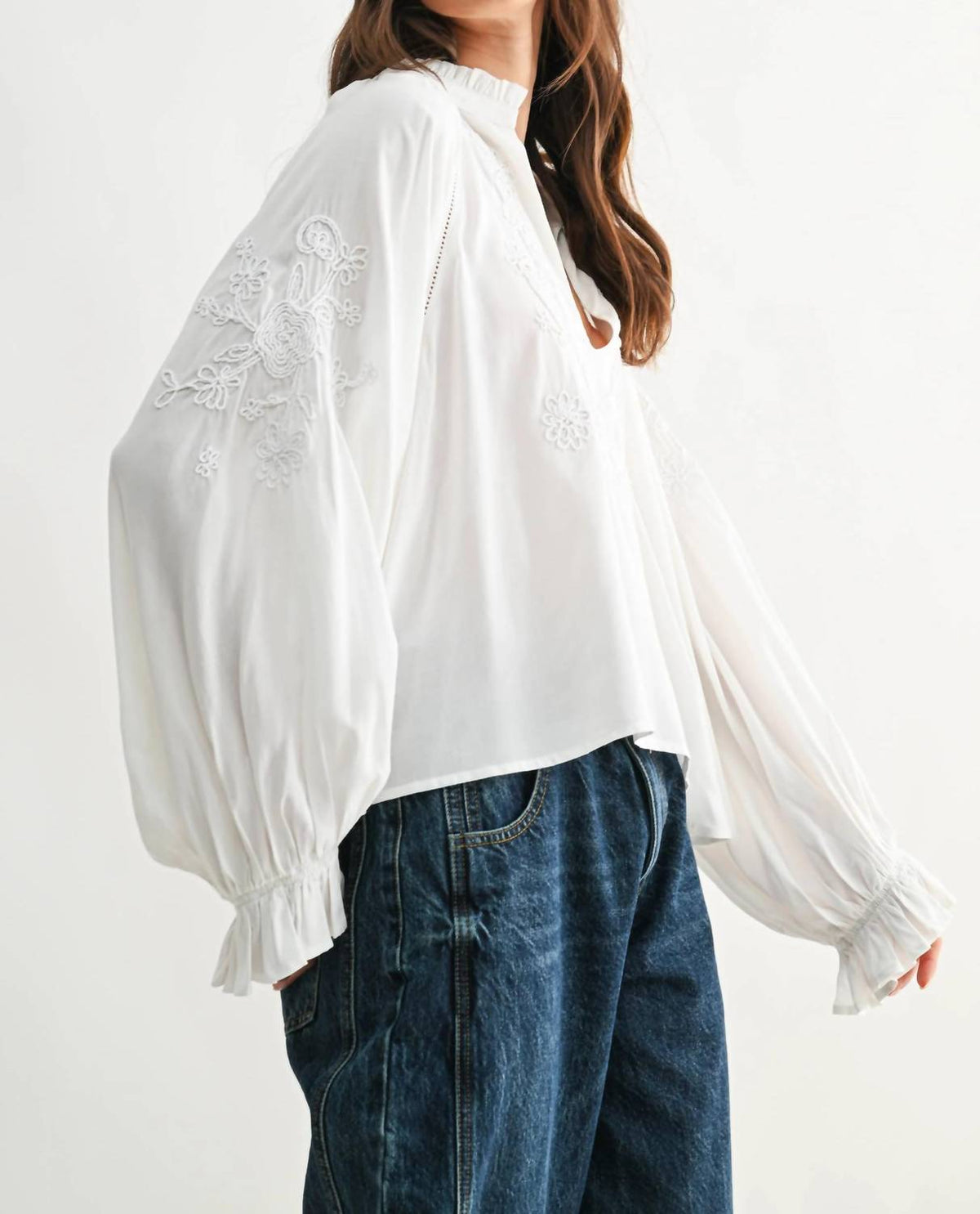 Boho-Chic Embroidered Blouse