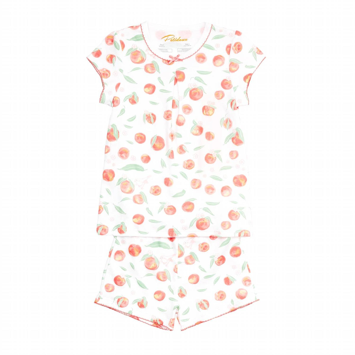 Girl's Summer Peaches Pima Short Pajama Set