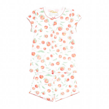 Girl's Summer Peaches Pima Short Pajama Set