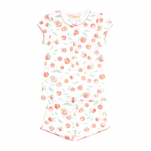 Girl's Summer Peaches Pima Short Pajama Set