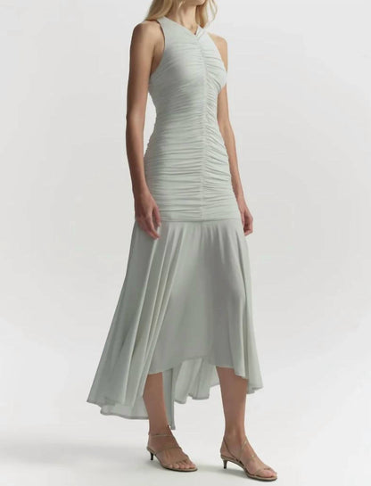 Ayla Ruched Knit Midi Dress
