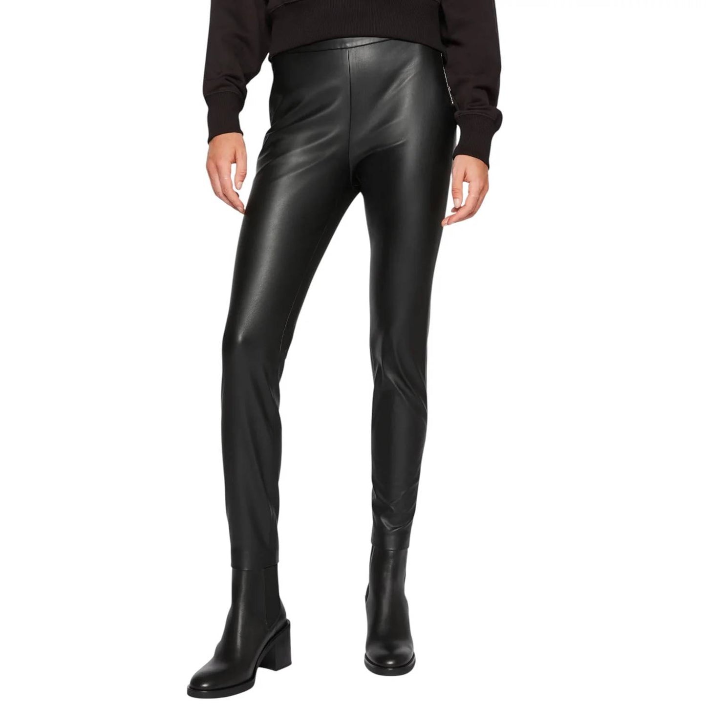 Taslimah Faux Leather Skinny Pants