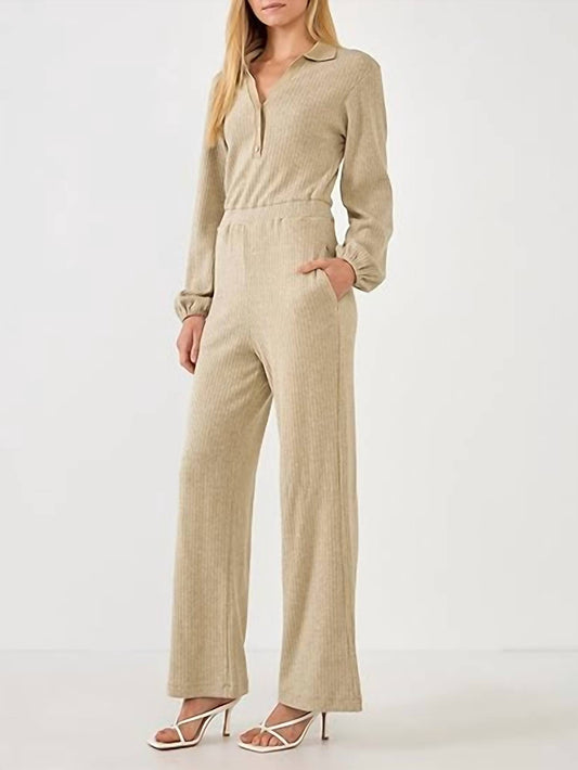 Rib Wide Leg Jumpsuit