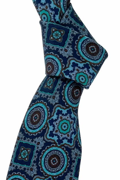 Men's Medallion Best Of Class Woven Silk And Linen Tie
