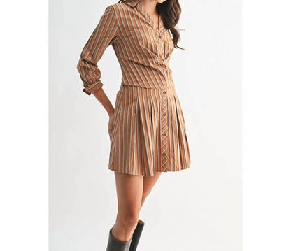 Stripe Collared Dress