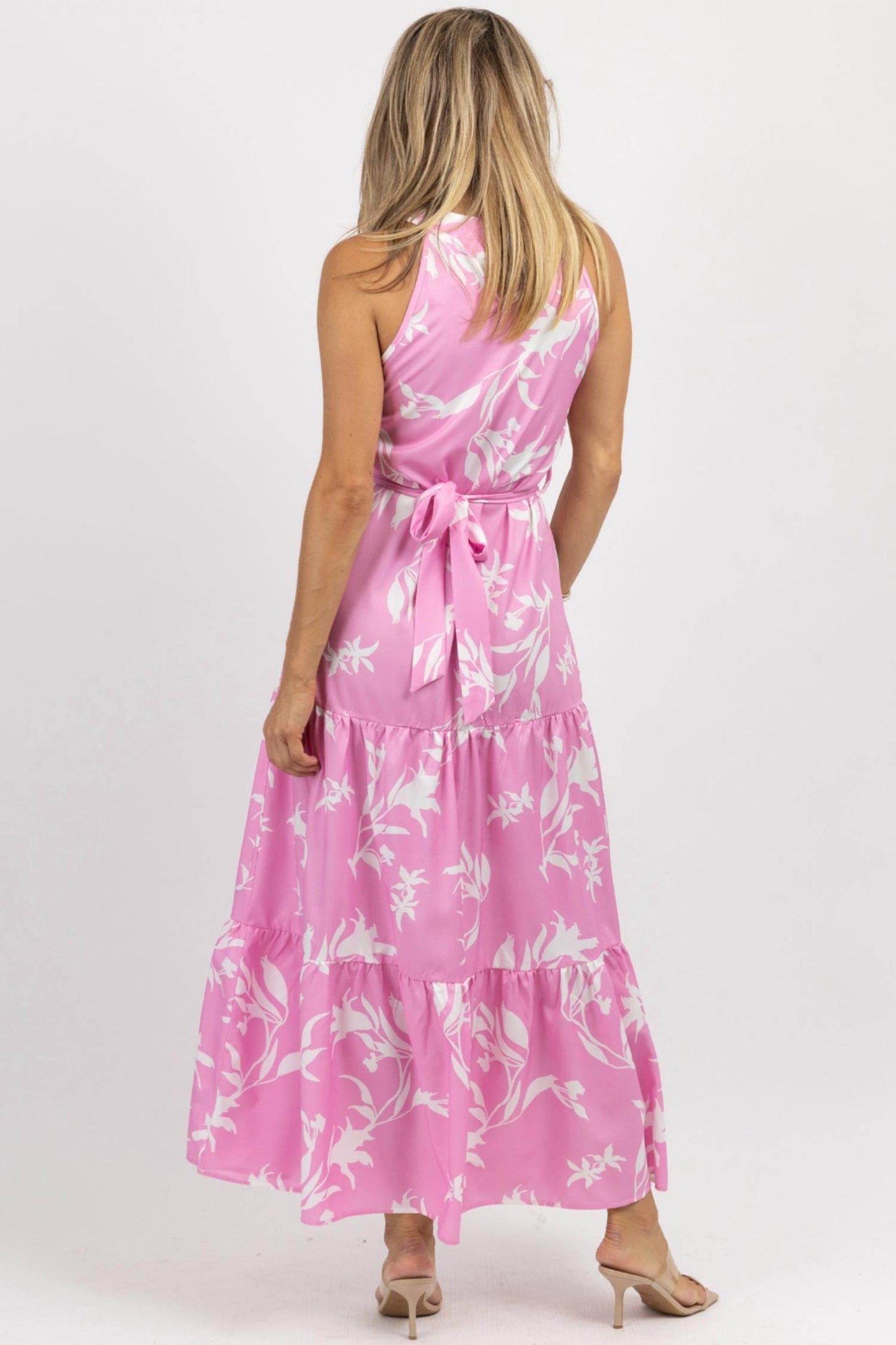 Fashion in the Box - Peony Halter Belted Maxi Dress - Rack Hunt