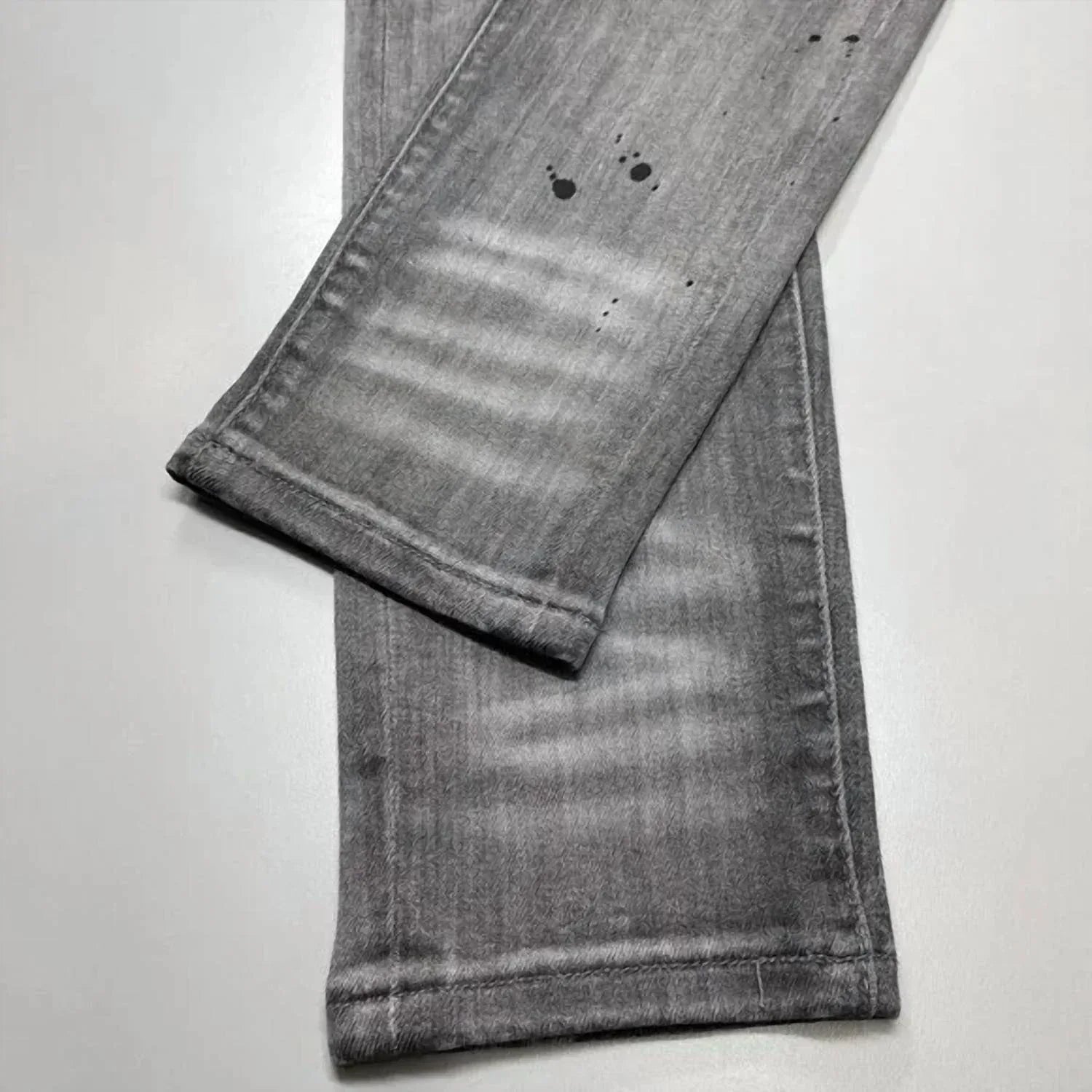 Tulones - Men’s Paint Splash Two-hole Denim Skinny Jeans - Rack Hunt