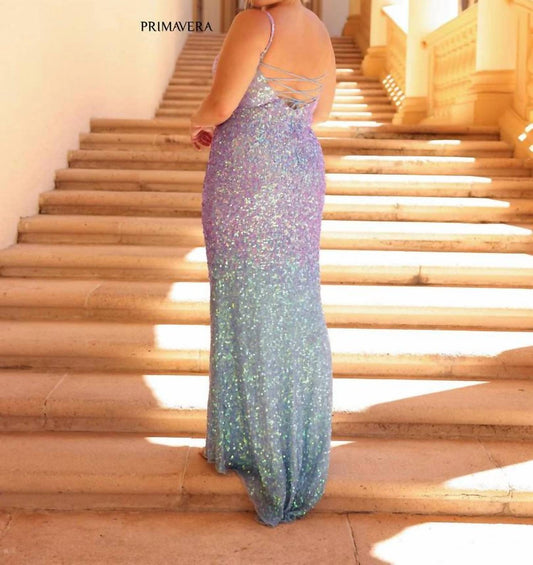 Long Sequin Prom Dress - Plus