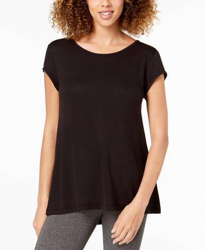 Cutout Back Short Sleeve Knit Top