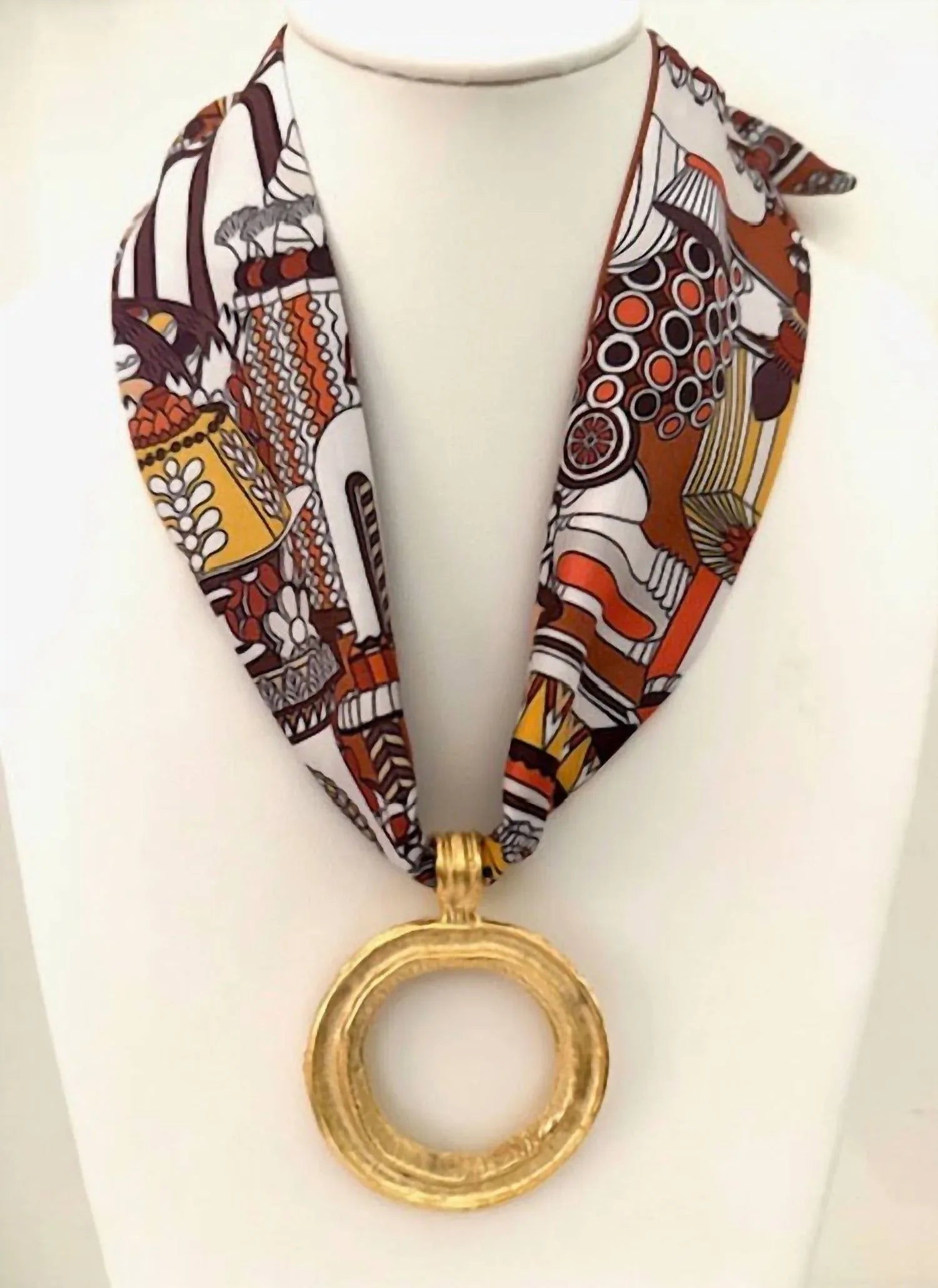 Knotty Bling - Women's Scarf Charm Necklace - Rack Hunt