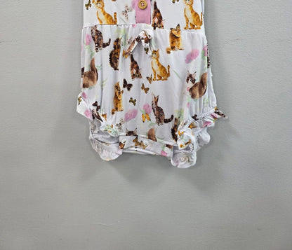 Kid's Playful Kittens Bamboo Bubble Romper