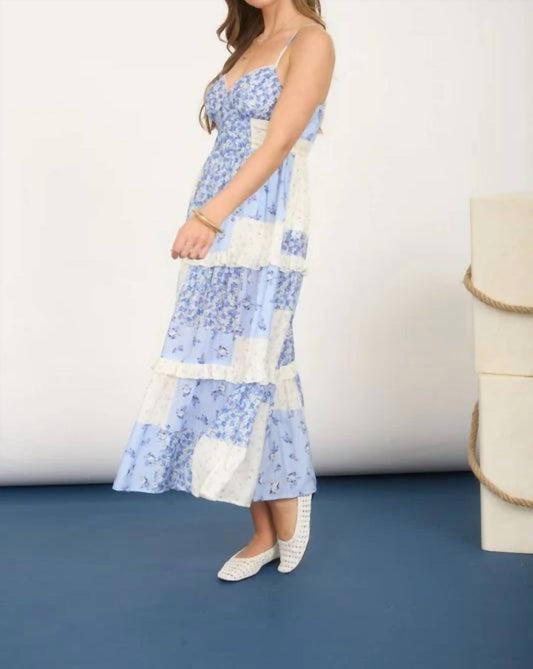 Pattern Spaghetti Strap Midi Dress