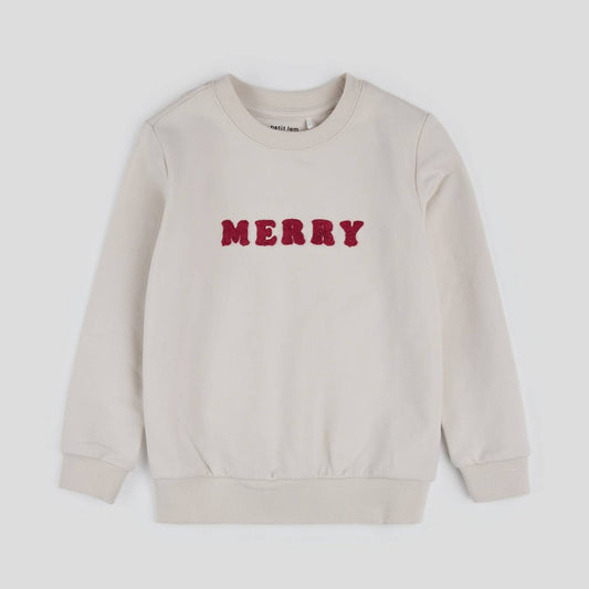 Girls' Merry Varsity Knit Sweatshirt