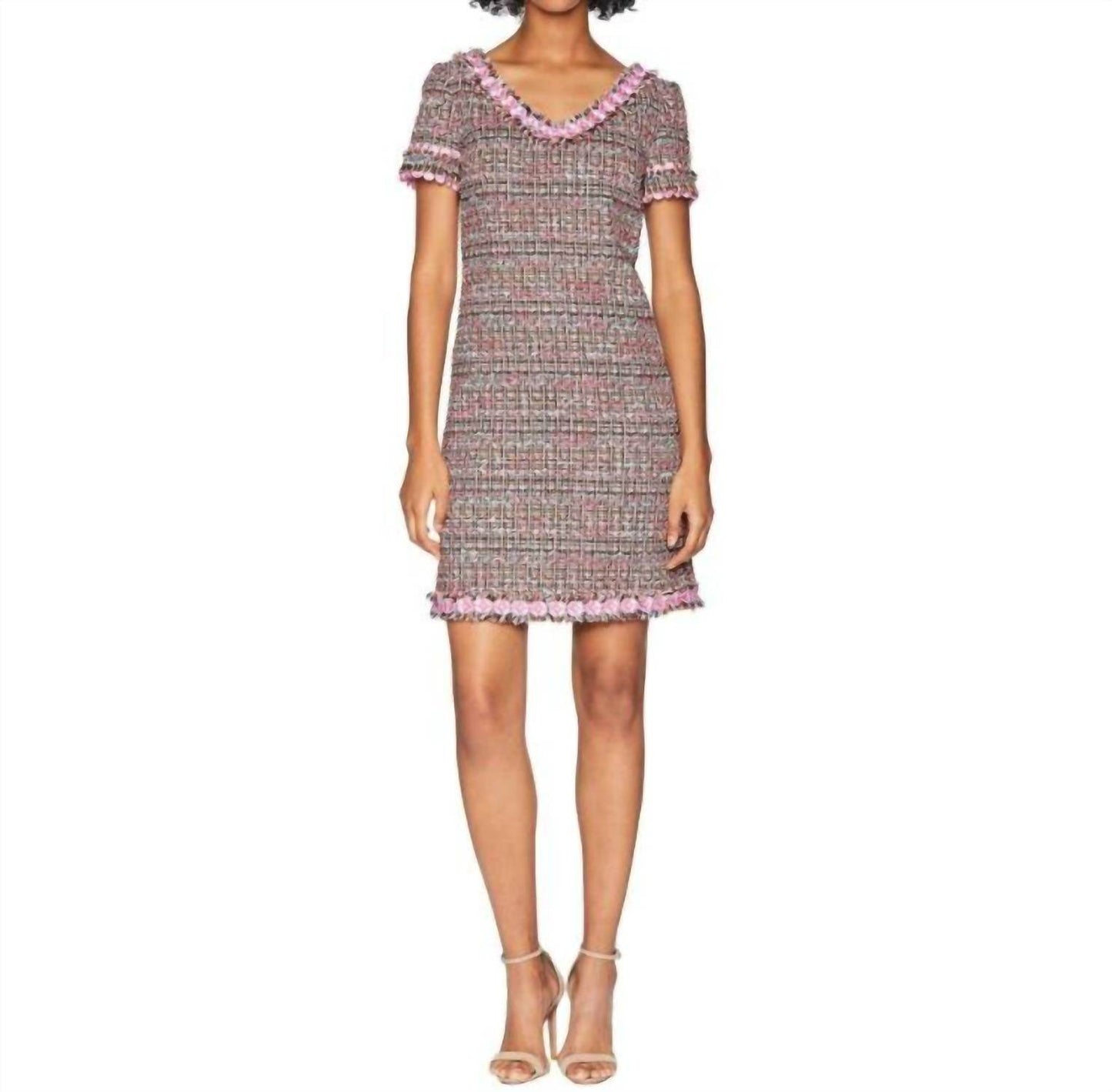 Boutique Moschino - Tweed Fringe Sheath Mini Dress - Rack Hunt -