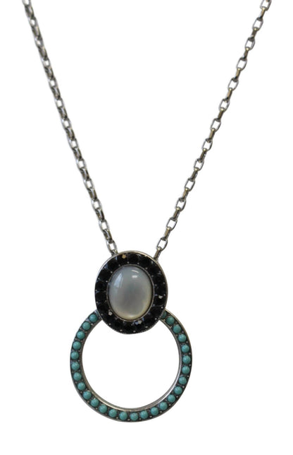 Women's Oval & Circle Crystal Necklace