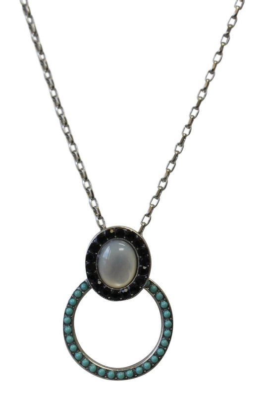 Women's Oval & Circle Crystal Necklace