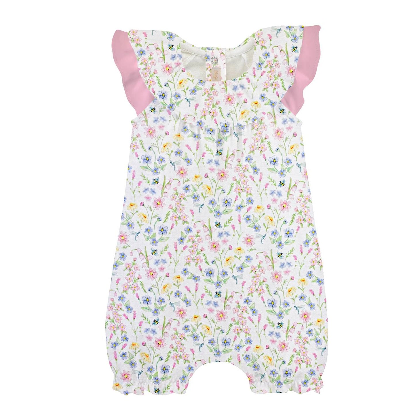 Girl's Spring Blush Ruffled Romper