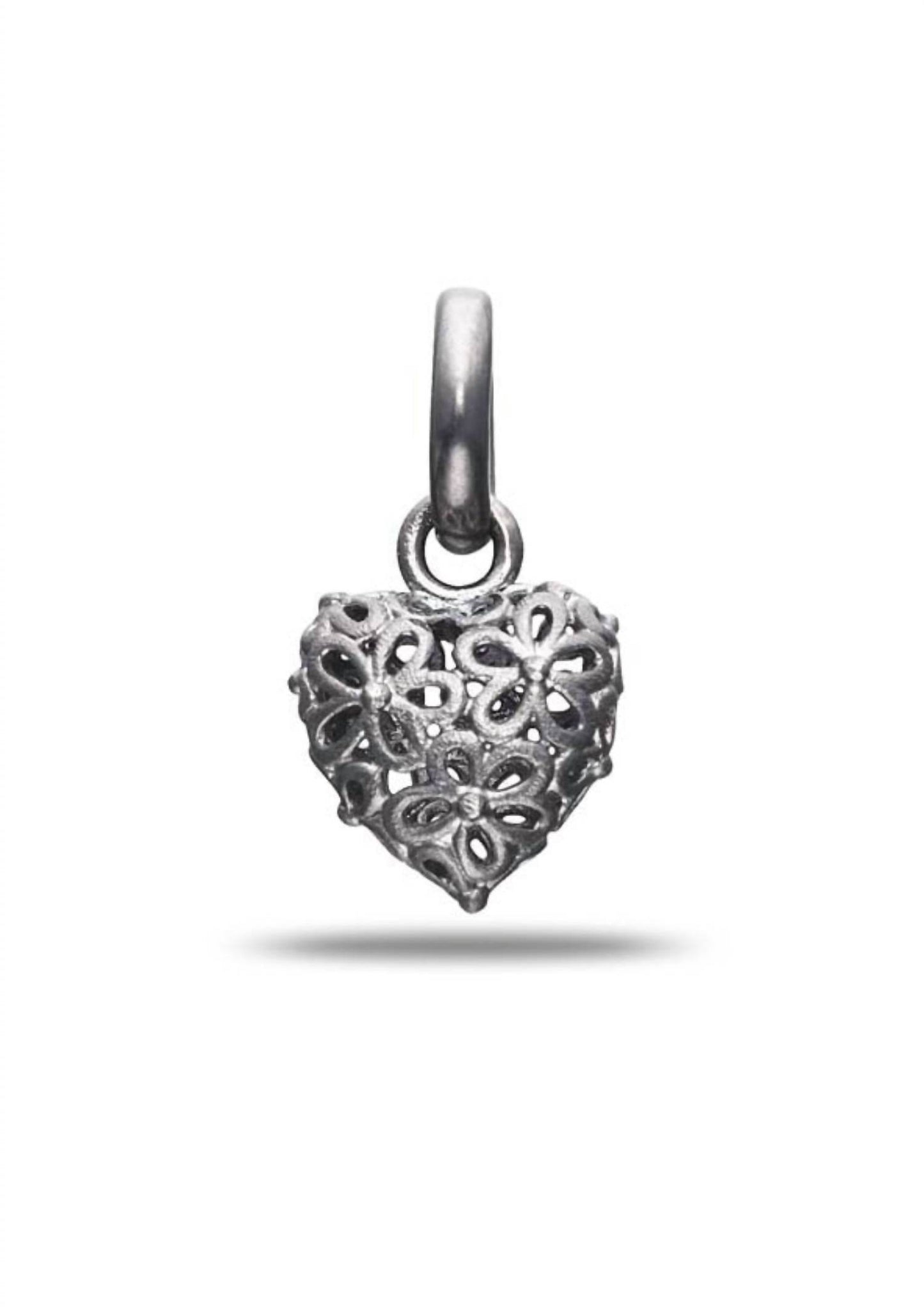 Story Jewellery - Women's Flower Pattern Heart Dangle Charm - Rack Hunt