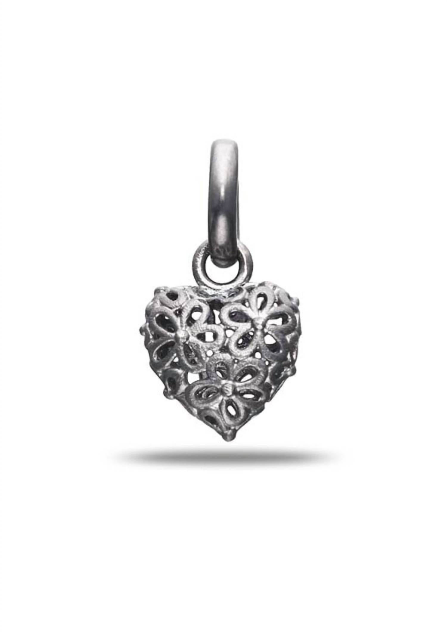 Story Jewellery - Women's Flower Pattern Heart Dangle Charm - Rack Hunt