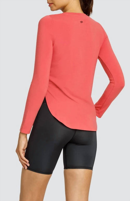 Panem Long Sleeve Curved Hem Top